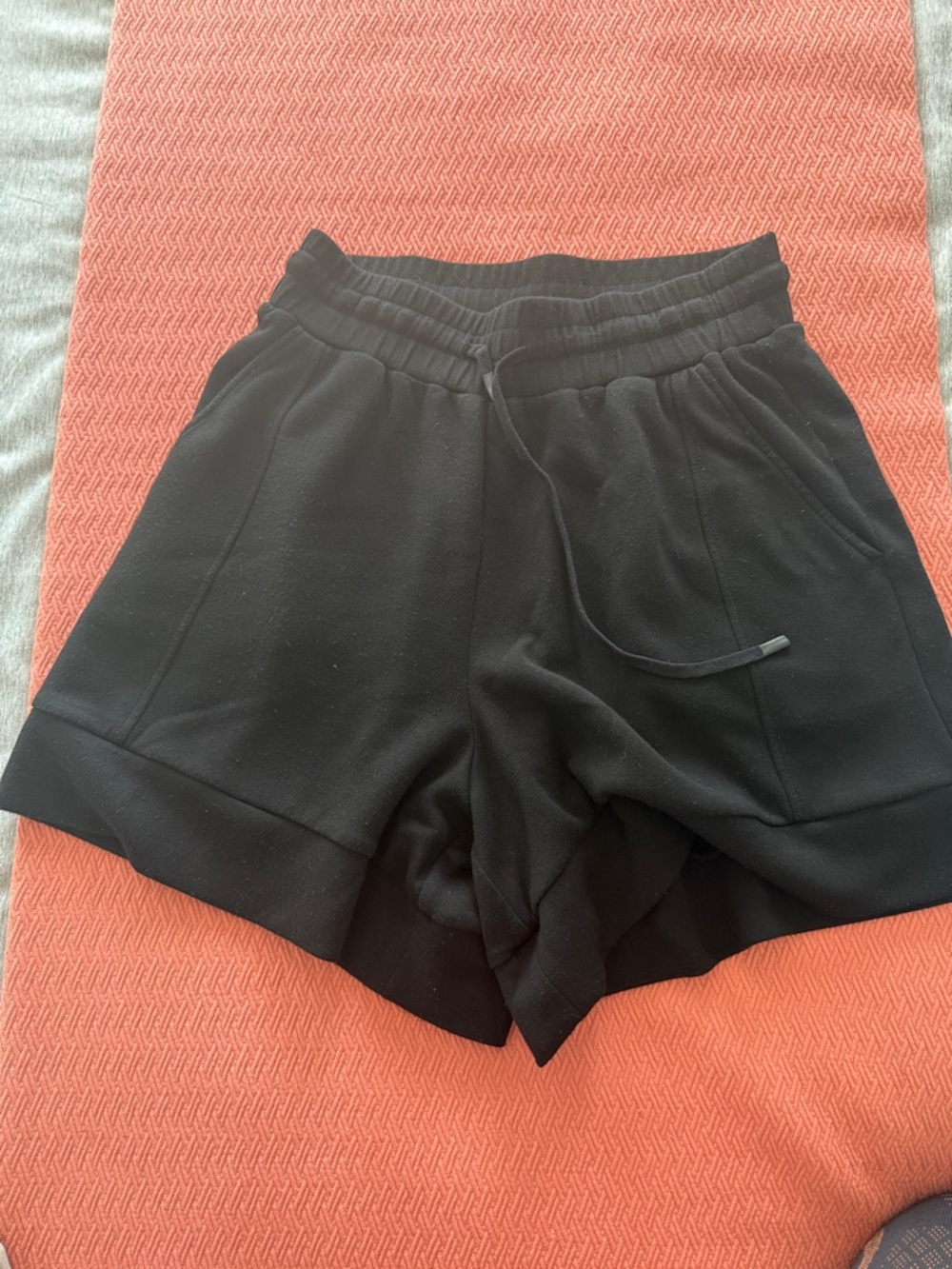 Varley Black Athletic Drawstring Shorts